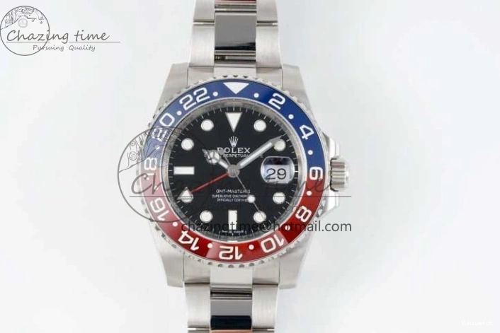 Blue Black CHS Best 1:1 Dial Ceramic Steel BLRO GMT-Master Red II Edition 904L APSF VR3186 116719 0810